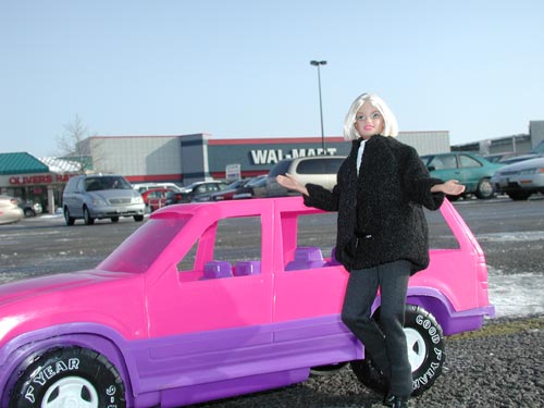 Barbie Outside of Wal-Mart
