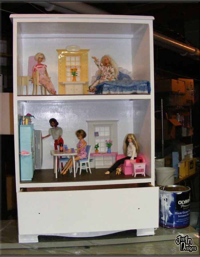 Building A Barbie Doll House With A Recycled Dresser From Just In