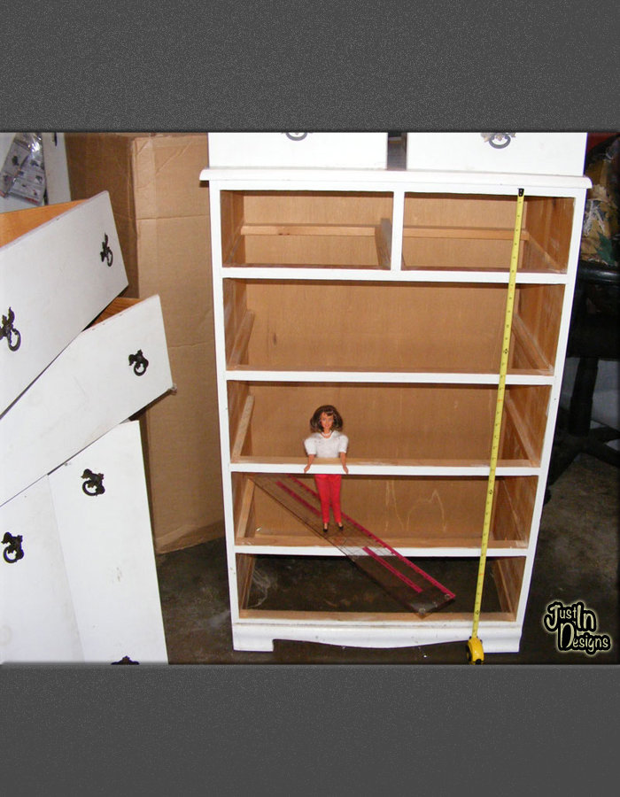 Building A Barbie Doll House With A Recycled Dresser From Just In